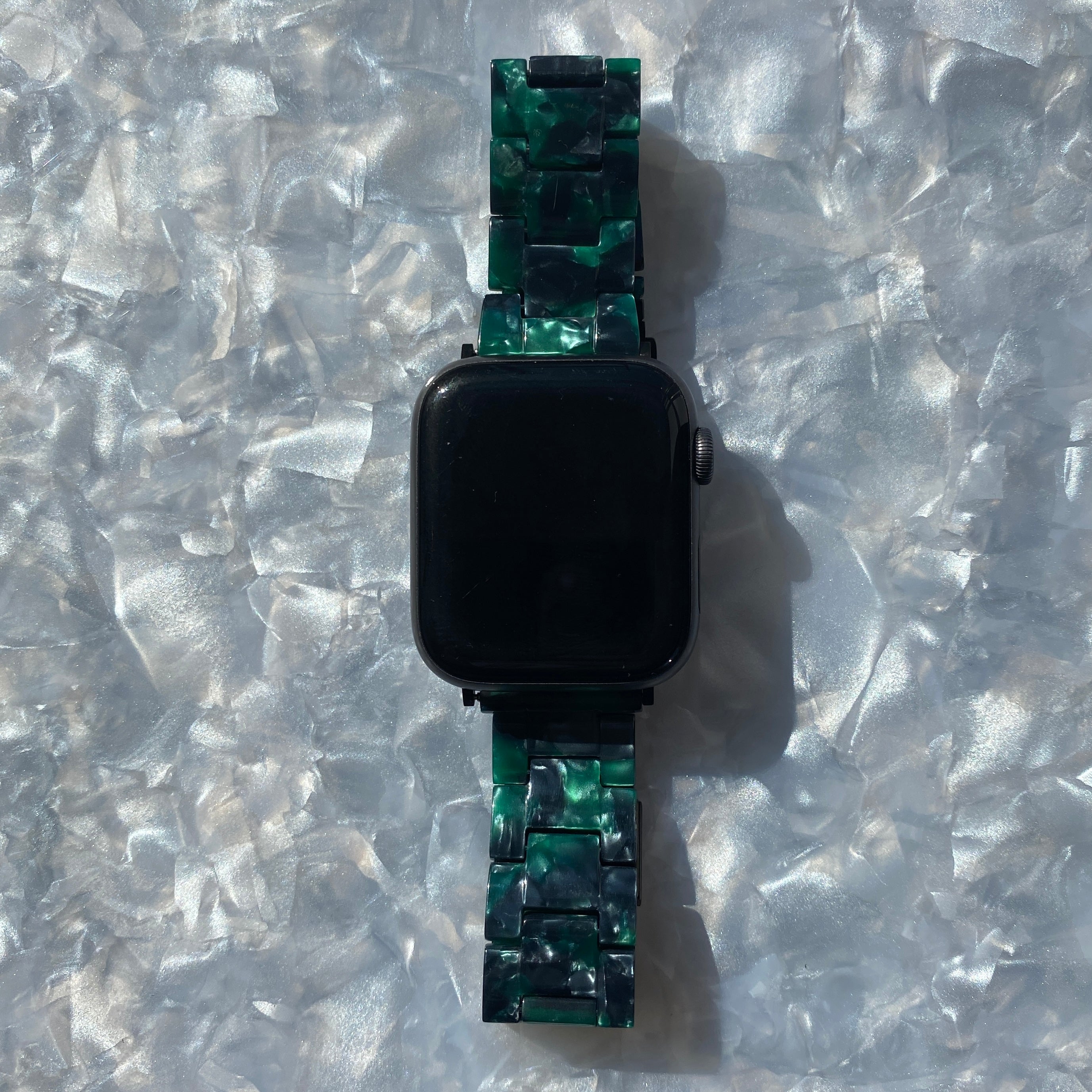 Acrylic Apple Watch Band in Emerald Green